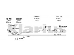 KLARIUS 630903E išmetimo sistema 
 Išmetimo sistema -> Išmetimo sistema, visa