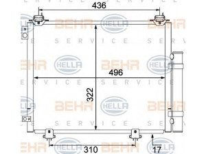 HELLA 8FC 351 304-221 kondensatorius, oro kondicionierius 
 Oro kondicionavimas -> Kondensatorius
88460-52040