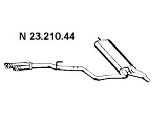 EBERSPÄCHER 23.210.44 galinis duslintuvas 
 Išmetimo sistema -> Duslintuvas
210 490 57 21