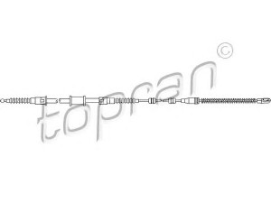 TOPRAN 200 874 trosas, stovėjimo stabdys 
 Stabdžių sistema -> Valdymo svirtys/trosai
05 22 596, 05 22 602, 05 22 620