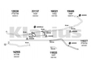 KLARIUS 470017E išmetimo sistema 
 Išmetimo sistema -> Išmetimo sistema, visa