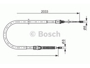 BOSCH 1 987 482 190 trosas, stovėjimo stabdys 
 Stabdžių sistema -> Valdymo svirtys/trosai
4746 31, 4746 31