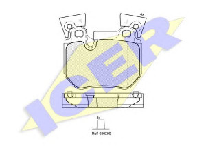 ICER 181965 stabdžių trinkelių rinkinys, diskinis stabdys 
 Techninės priežiūros dalys -> Papildomas remontas
34 21 6 784 808, 34 21 6 791 421