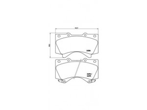 BREMBO P 83 107 stabdžių trinkelių rinkinys, diskinis stabdys 
 Techninės priežiūros dalys -> Papildomas remontas
044650C020, 0446560280, 0446560300