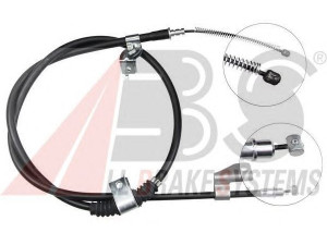 A.B.S. K17218 trosas, stovėjimo stabdys 
 Stabdžių sistema -> Valdymo svirtys/trosai
474633, 4820A103, 474633