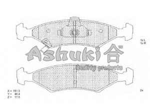 ASHUKI 1080-1030 stabdžių trinkelių rinkinys, diskinis stabdys 
 Techninės priežiūros dalys -> Papildomas remontas
0 986 424 348/BOSCH, 0K20A-33-23Z