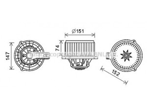 AVA QUALITY COOLING HY8434 elektrovariklis, vidinis pūtiklis 
 Šildymas / vėdinimas -> Orpūtė/dalys
971111R000