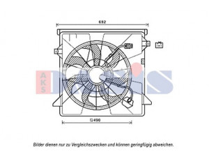 AKS DASIS 568055N ventiliatorius, radiatoriaus 
 Aušinimo sistema -> Oro aušinimas
253802W500