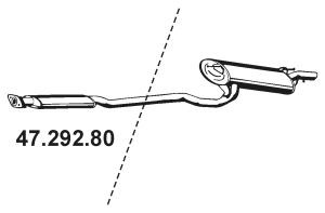 EBERSPÄCHER 47.292.80 vidurinis duslintuvas 
 Išmetimo sistema -> Duslintuvas
17430-1A240, 17430-1A330