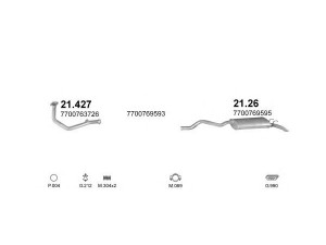 POLMO POLMO08885 išmetimo sistema 
 Išmetimo sistema -> Išmetimo sistema, visa