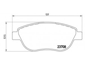 BREMBO P 23 119 stabdžių trinkelių rinkinys, diskinis stabdys 
 Techninės priežiūros dalys -> Papildomas remontas
71770965, 77362743, 77364281, 77364897