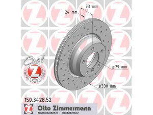 ZIMMERMANN 150.3428.52 stabdžių diskas 
 Stabdžių sistema -> Diskinis stabdys -> Stabdžių diskas
3411 6 764 645, 3411 6 854 999