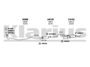 KLARIUS 390447E išmetimo sistema 
 Išmetimo sistema -> Išmetimo sistema, visa