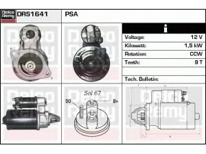 DELCO REMY DRS1641 starteris 
 Elektros įranga -> Starterio sistema -> Starteris
580191, 580224, 580259