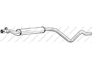 BOSAL 282-509 vidurinis duslintuvas 
 Išmetimo sistema -> Duslintuvas
533 253 209 F