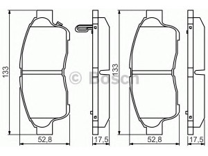 BOSCH 0 986 495 257 stabdžių trinkelių rinkinys, diskinis stabdys 
 Techninės priežiūros dalys -> Papildomas remontas
04465 05010, 04465 12540, 04465 12550