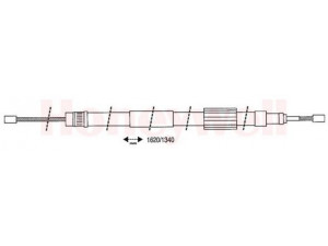 BENDIX 432878B trosas, stovėjimo stabdys 
 Stabdžių sistema -> Valdymo svirtys/trosai
4745F6, 96032560, 4745F6, 96032560