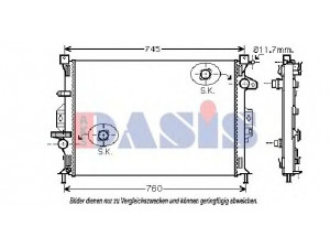 AKS DASIS 092028N radiatorius, variklio aušinimas 
 Aušinimo sistema -> Radiatorius/alyvos aušintuvas -> Radiatorius/dalys
1433321, 1493774, 6G918005FB, 6G918005FC