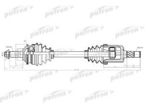 PATRON PDS3926 kardaninis velenas
8E5Z3A427A, GD4222510A, GD422560XB