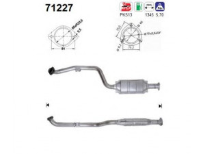AS 71227 katalizatoriaus keitiklis 
 Išmetimo sistema -> Katalizatoriaus keitiklis
1704900019, 1704901419