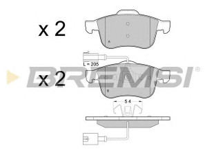 BREMSI BP3443 stabdžių trinkelių rinkinys, diskinis stabdys
77365354