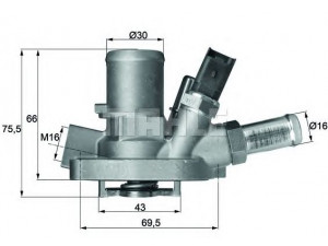 MAHLE ORIGINAL TI 147 80 termostatas, aušinimo skystis 
 Aušinimo sistema -> Termostatas/tarpiklis -> Thermostat
55208964