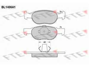 FTE BL1406A1 stabdžių trinkelių rinkinys, diskinis stabdys 
 Techninės priežiūros dalys -> Papildomas remontas
77362190, 9947934
