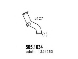 ASSO 505.1034 išleidimo kolektorius 
 Išmetimo sistema -> Išmetimo vamzdžiai
1354960