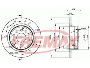 FREMAX BD-9211 stabdžių diskas 
 Stabdžių sistema -> Diskinis stabdys -> Stabdžių diskas
569208, 90444513