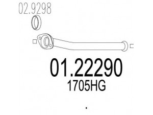 MTS 01.22290 išleidimo kolektorius 
 Išmetimo sistema -> Išmetimo vamzdžiai
1705HG