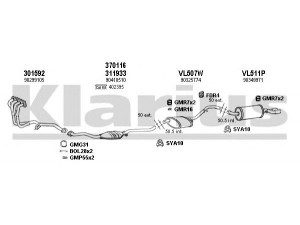 KLARIUS 391114U išmetimo sistema 
 Išmetimo sistema -> Išmetimo sistema, visa