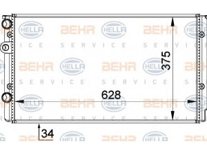 HELLA 8MK 376 714-541 radiatorius, variklio aušinimas 
 Aušinimo sistema -> Radiatorius/alyvos aušintuvas -> Radiatorius/dalys
121 253 1H0 L, 1H0 121 253 BE, 1H0 121 253 BJ