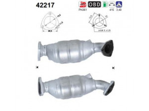 AS 42217 katalizatoriaus keitiklis 
 Išmetimo sistema -> Katalizatoriaus keitiklis
8E0131089DX, 8E0131089DX, 8E0131089DX