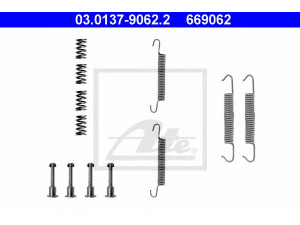 ATE 03.0137-9062.2 priedų komplektas, stovėjimo stabdžių trinkelės 
 Stabdžių sistema -> Rankinis stabdys
34 41 0 005 254, 34 41 0 304 724