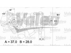 VALEO 437331 kintamosios srovės generatorius 
 Elektros įranga -> Kint. sr. generatorius/dalys -> Kintamosios srovės generatorius
12 31 1 704 082, 12 31 1 747 204