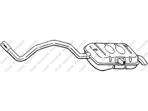 BOSAL 281-829 galinis duslintuvas 
 Išmetimo sistema -> Duslintuvas
82.00.276.011