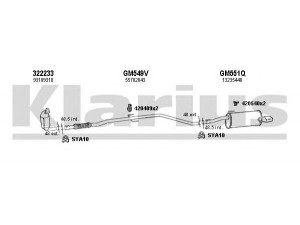 KLARIUS 391523U išmetimo sistema