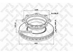 STELLOX 85-00784-SX stabdžių diskas
016285, MBR5072, 4079000400