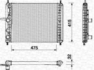 MAGNETI MARELLI 350213142000 radiatorius, variklio aušinimas 
 Aušinimo sistema -> Radiatorius/alyvos aušintuvas -> Radiatorius/dalys
46420484, 71736180