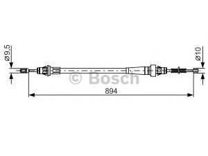 BOSCH 1 987 482 365 trosas, stovėjimo stabdys 
 Stabdžių sistema -> Valdymo svirtys/trosai
52128073