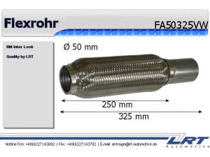 LRT FA50325VW lanksti žarna, išmetimo sistema