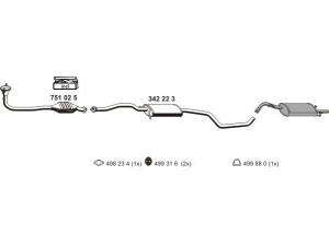 ERNST 030138 išmetimo sistema 
 Išmetimo sistema -> Išmetimo sistema, visa