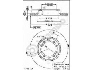 BREMBO 09.5351.10 stabdžių diskas
93161407