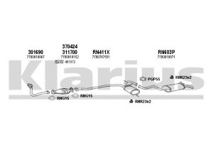 KLARIUS 720626U išmetimo sistema 
 Išmetimo sistema -> Išmetimo sistema, visa