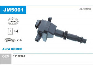 JANMOR JM5001 ritė, uždegimas 
 Kibirkšties / kaitinamasis uždegimas -> Uždegimo ritė
46469863, 46469863, 46469863