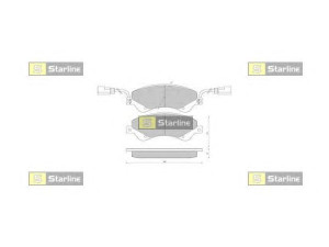 STARLINE BD S849P stabdžių trinkelių rinkinys, diskinis stabdys 
 Techninės priežiūros dalys -> Papildomas remontas
1371403, 1433954, 1554523, 1560023