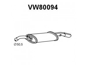 VENEPORTE VW80094 galinis duslintuvas 
 Išmetimo sistema -> Duslintuvas
191253609AD, 191253609AE, 191253609E