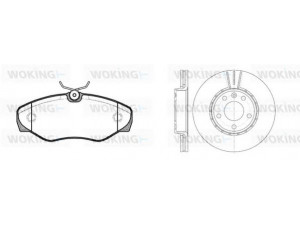 WOKING 89343.00 stabdžių rinkinys, diskiniai stabdžiai 
 Stabdžių sistema -> Diskinis stabdys -> Stabdžių remonto rinkinys