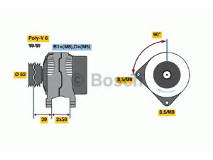 BOSCH 0 124 515 090 kintamosios srovės generatorius 
 Elektros įranga -> Kint. sr. generatorius/dalys -> Kintamosios srovės generatorius
60 672 342, 60672342