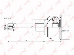 LYNXauto CO-7533 jungčių komplektas, kardaninis velenas
43430-28011, 43460-29056, 43460-29057